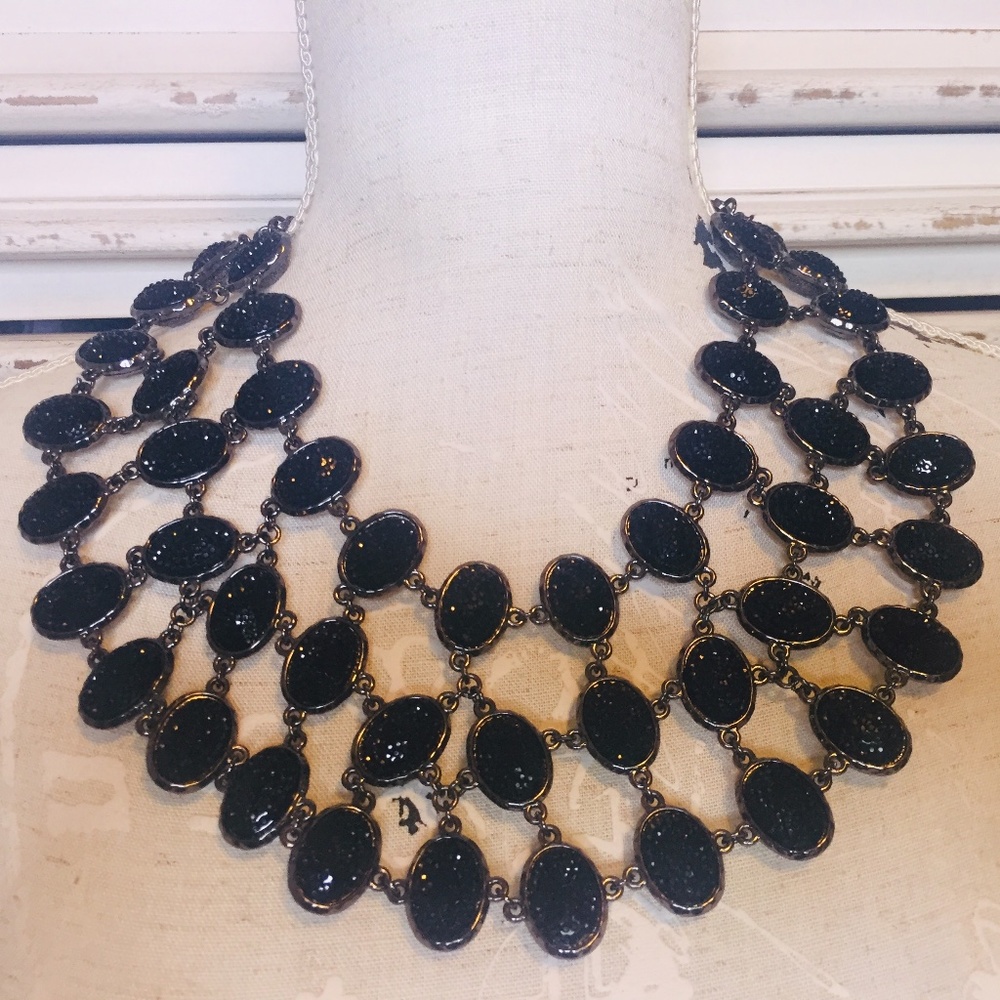 Black & Silver Statement necklace